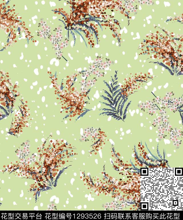 花卉欧美休闲数码印花华亿平台下载（图片编号: 1293526） - 瓦栏（Walan）
