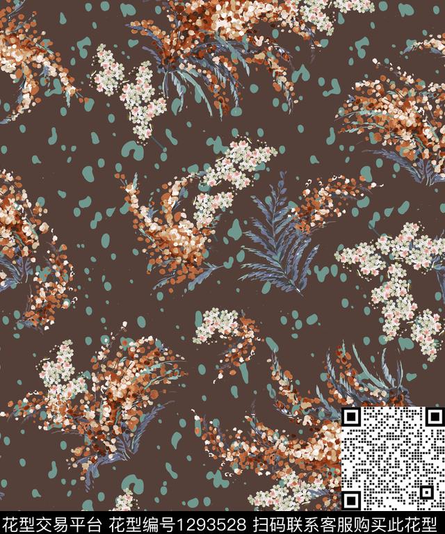 花卉欧美休闲数码印花华亿平台下载（图片编号: 1293528） - 瓦栏（Walan）