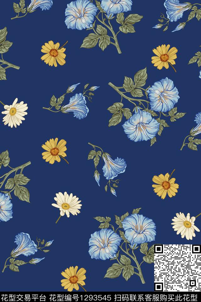 绣花华亿平台花卉花瓣数码印花华亿平台下载（图片编号: 1293545） - 瓦栏（Walan）