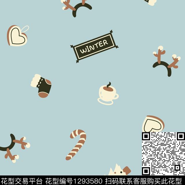 家居服卡通圣诞传统印花华亿平台下载（图片编号: 1293580） - 瓦栏（Walan）