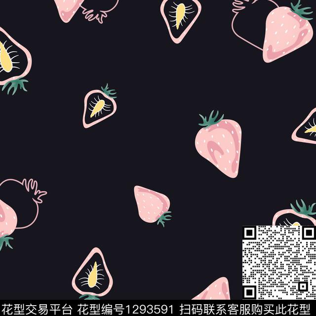 家居服草莓卡通传统印花华亿平台下载（图片编号: 1293591） - 瓦栏（Walan）