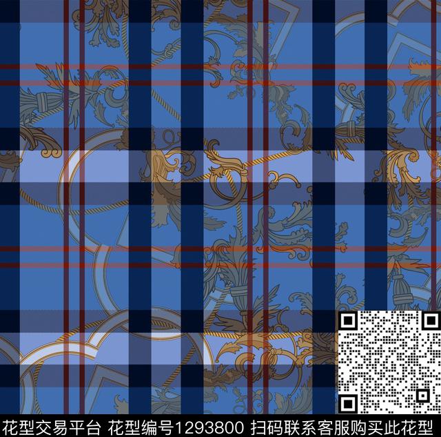 格子VERSACE底纹数码印花华亿平台下载（图片编号: 1293800） - 瓦栏（Walan）