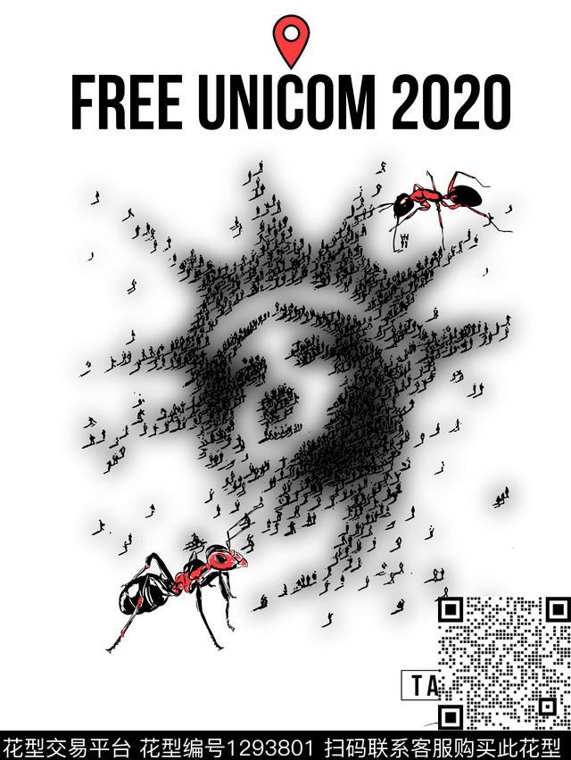 蚂蚁自由女神潮牌传统印花华亿平台下载（图片编号: 1293801） - 瓦栏（Walan）