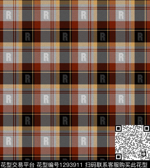 格子大牌风字母数码印花华亿平台下载（图片编号: 1293911） - 瓦栏（Walan）