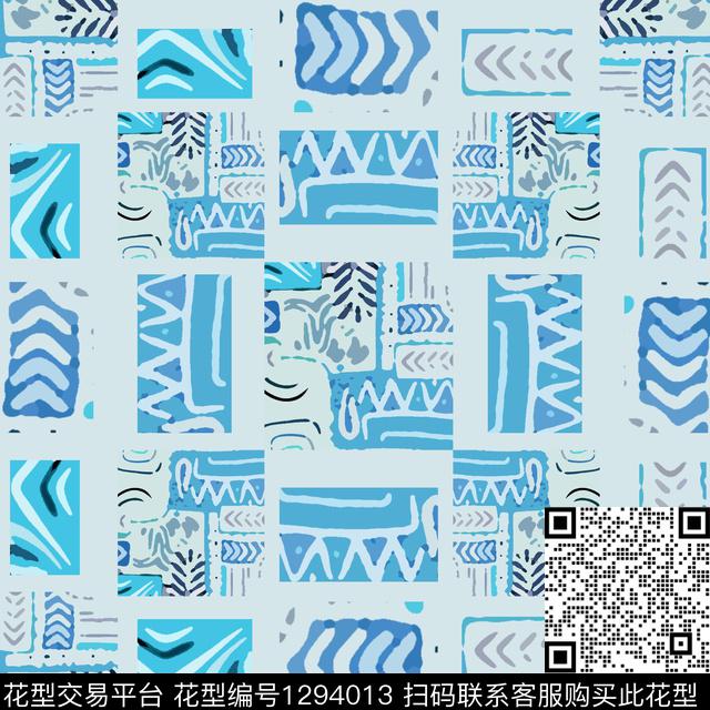 几何抽象卡通婴童图案数码印花华亿平台下载（图片编号: 1294013） - 瓦栏（Walan）