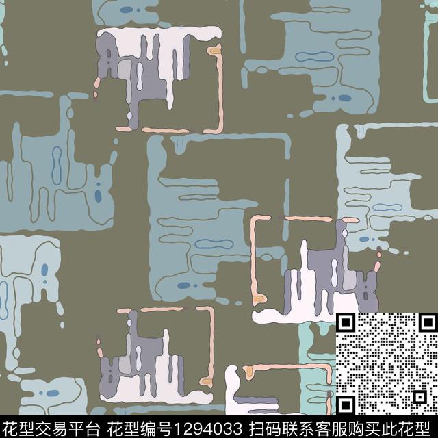 几何手绘线条笔触抽象传统印花华亿平台下载（图片编号: 1294033） - 瓦栏（Walan）