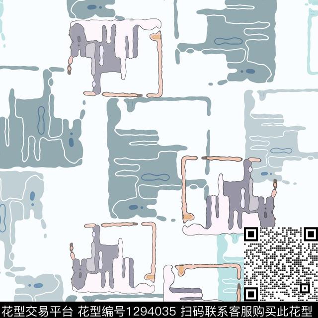 几何手绘线条笔触抽象传统印花华亿平台下载（图片编号: 1294035） - 瓦栏（Walan）