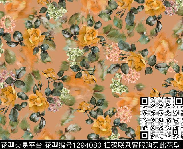 花卉大牌风欧美数码印花华亿平台下载（图片编号: 1294080） - 瓦栏（Walan）