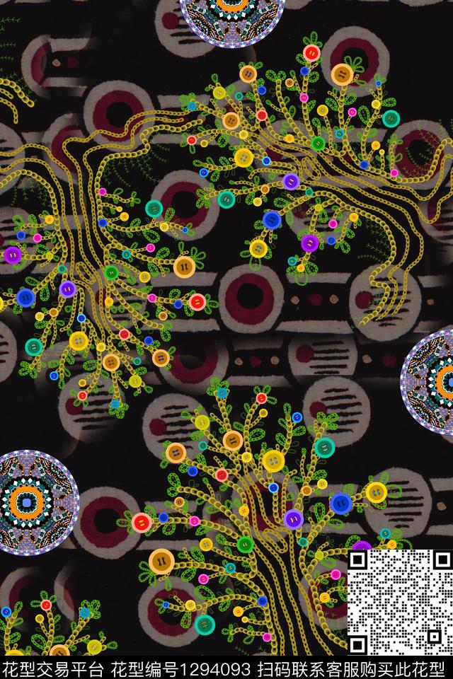 花卉旗袍中老年数码印花华亿平台下载（图片编号: 1294093） - 瓦栏（Walan）