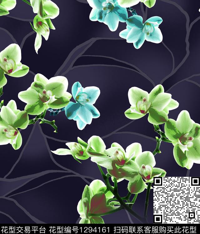 花卉欧美休闲数码印花华亿平台下载（图片编号: 1294161） - 瓦栏（Walan）