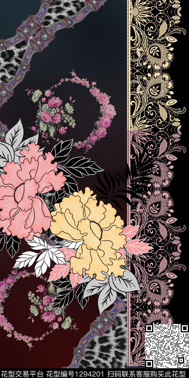 花卉动物纹真丝雪纺数码印花华亿平台下载（图片编号: 1294201） - 瓦栏（Walan）