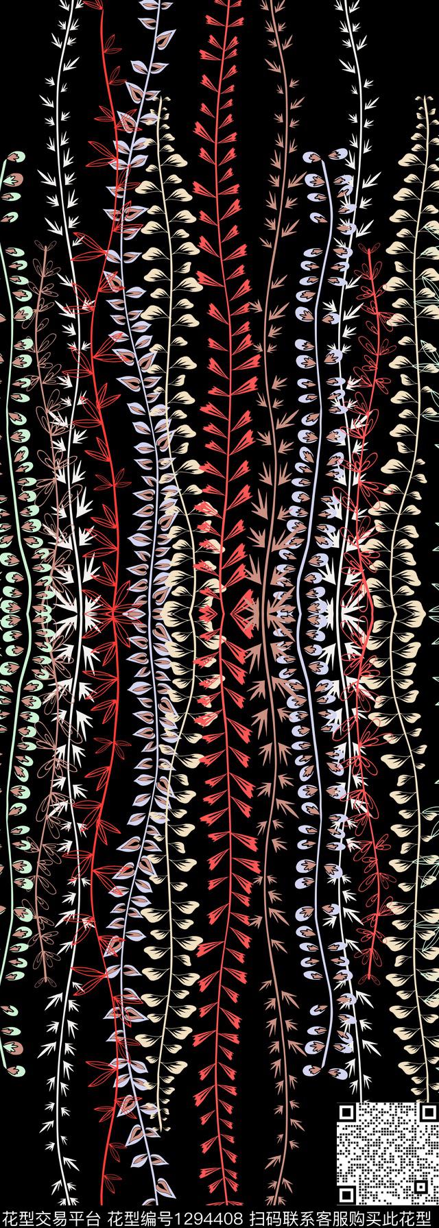 女装定位花双边定位花花卉数码印花华亿平台下载（图片编号: 1294408） - 瓦栏（Walan）