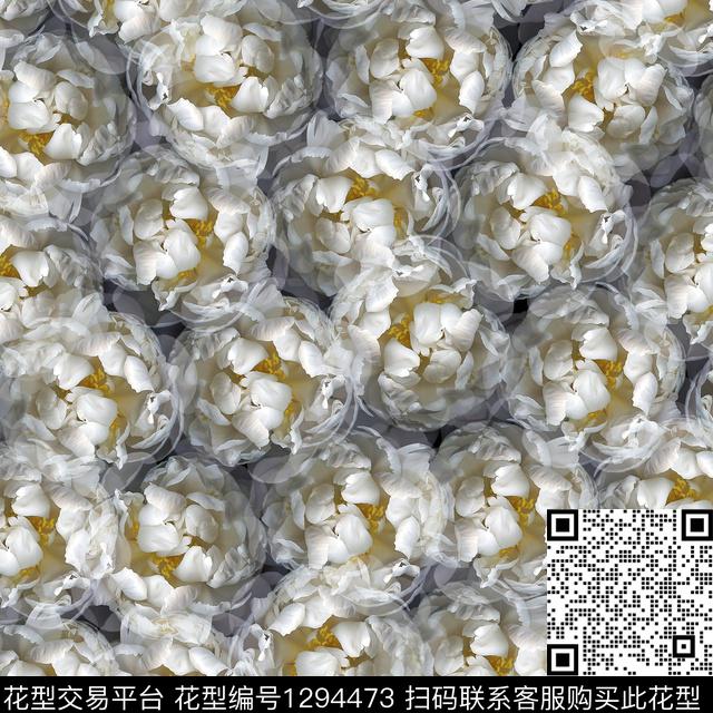 灰色花女装牡丹数码印花华亿平台下载（图片编号: 1294473） - 瓦栏（Walan）