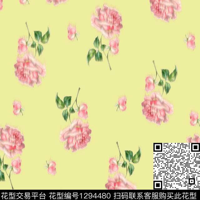 黑底花卉绣花华亿平台女装数码印花华亿平台下载（图片编号: 1294480） - 瓦栏（Walan）