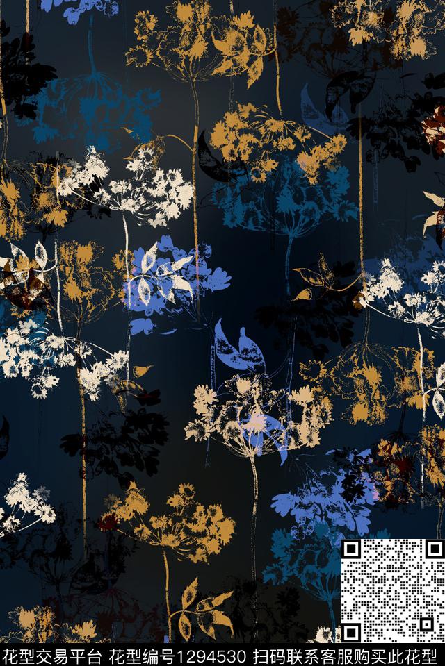 花卉大牌风欧美数码印花华亿平台下载（图片编号: 1294530） - 瓦栏（Walan）