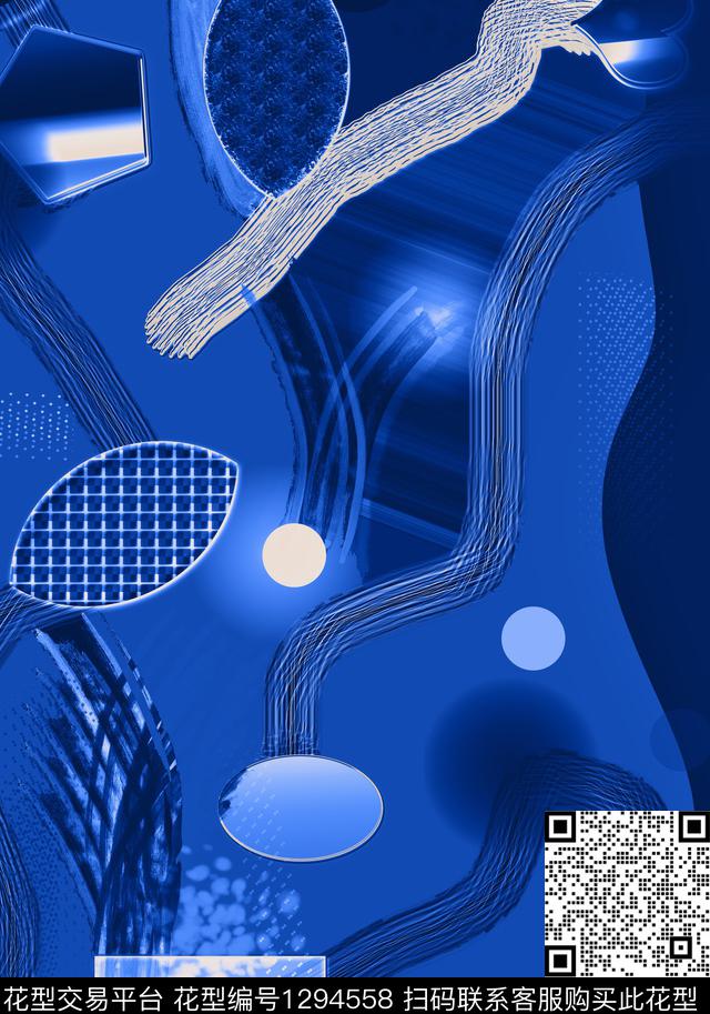 几何3D立体抽象数码印花华亿平台下载（图片编号: 1294558） - 瓦栏（Walan）