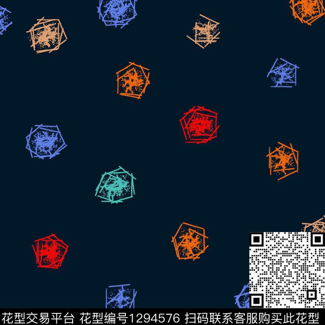 几何格子男装传统印花华亿平台下载（图片编号: 1294576） - 瓦栏（Walan）