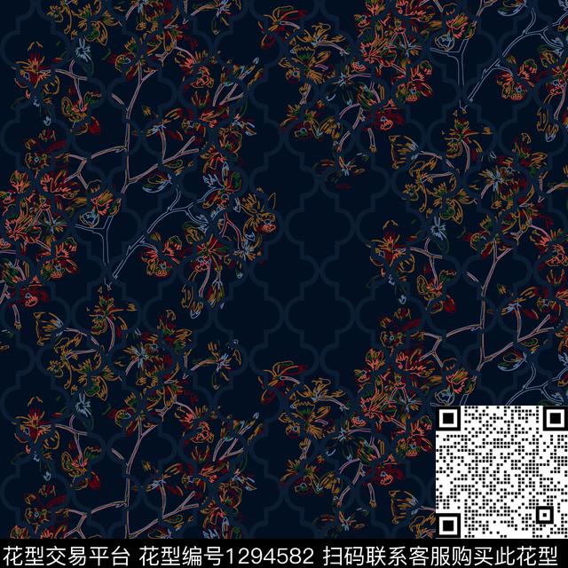 几何格子男装传统印花华亿平台下载（图片编号: 1294582） - 瓦栏（Walan）