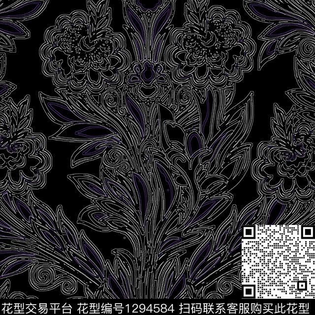 几何格子男装传统印花华亿平台下载（图片编号: 1294584） - 瓦栏（Walan）