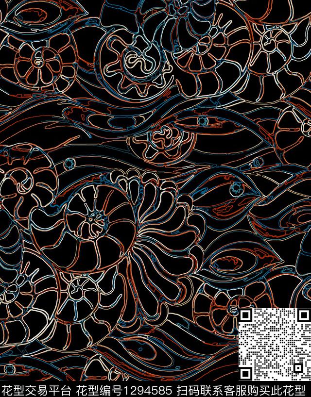 几何格子男装传统印花华亿平台下载（图片编号: 1294585） - 瓦栏（Walan）