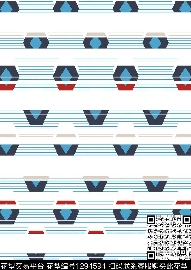 菱形欧美线条传统印花华亿平台下载（图片编号: 1294594） - 瓦栏（Walan）