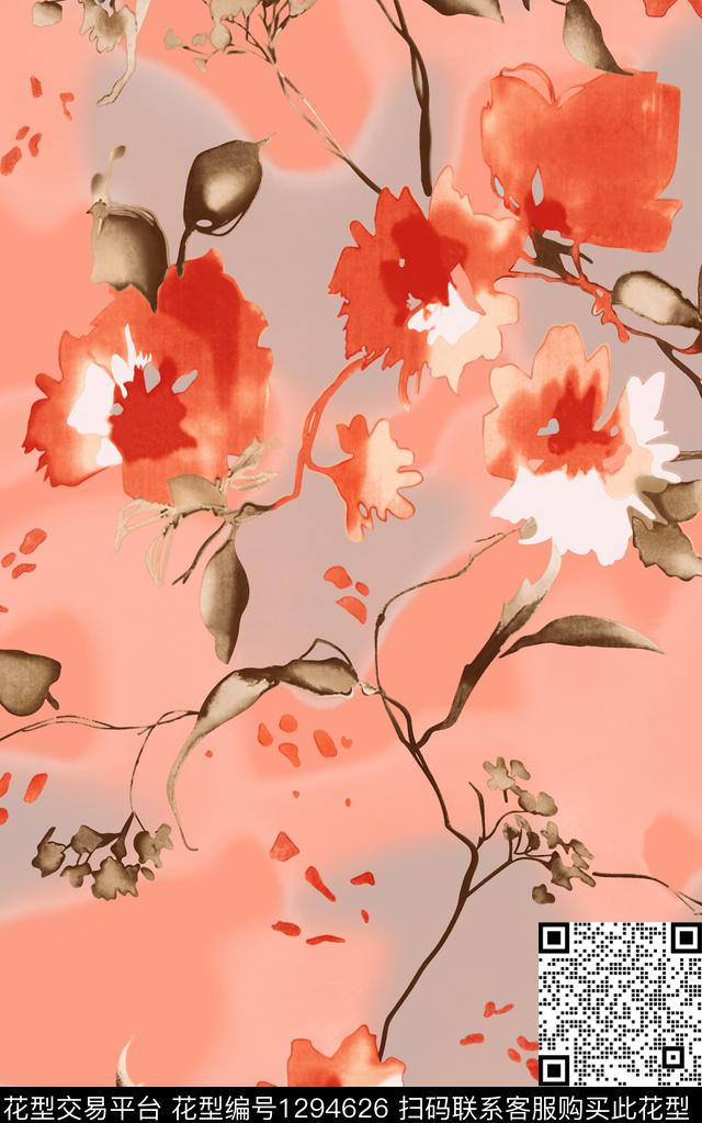 数码华亿平台水彩潮牌数码印花华亿平台下载（图片编号: 1294626） - 瓦栏（Walan）