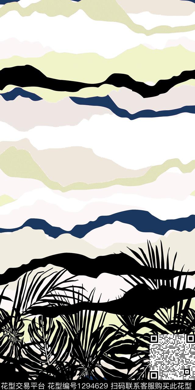 女装定位花花卉植物传统印花华亿平台下载（图片编号: 1294629） - 瓦栏（Walan）