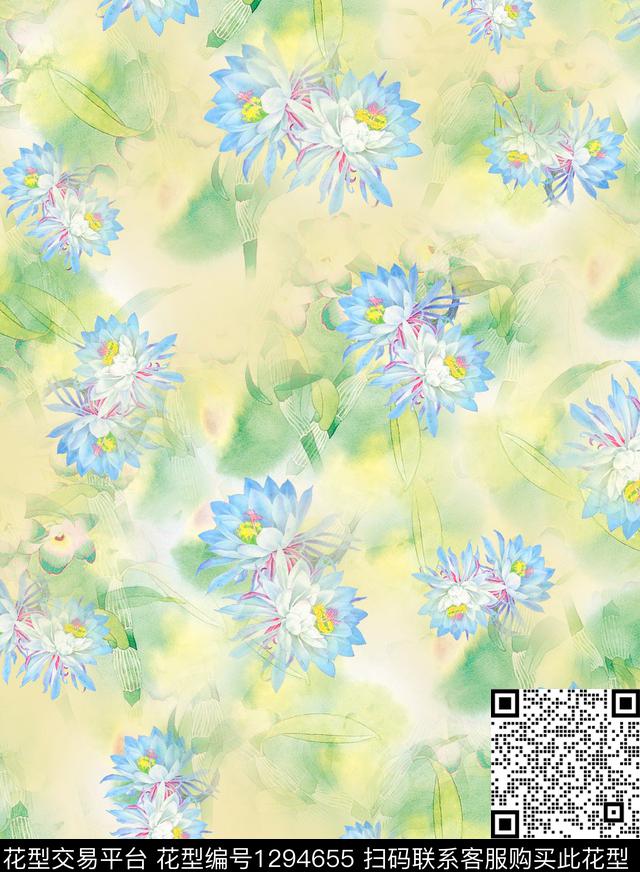 花卉中国风小碎花数码印花华亿平台下载（图片编号: 1294655） - 瓦栏（Walan）