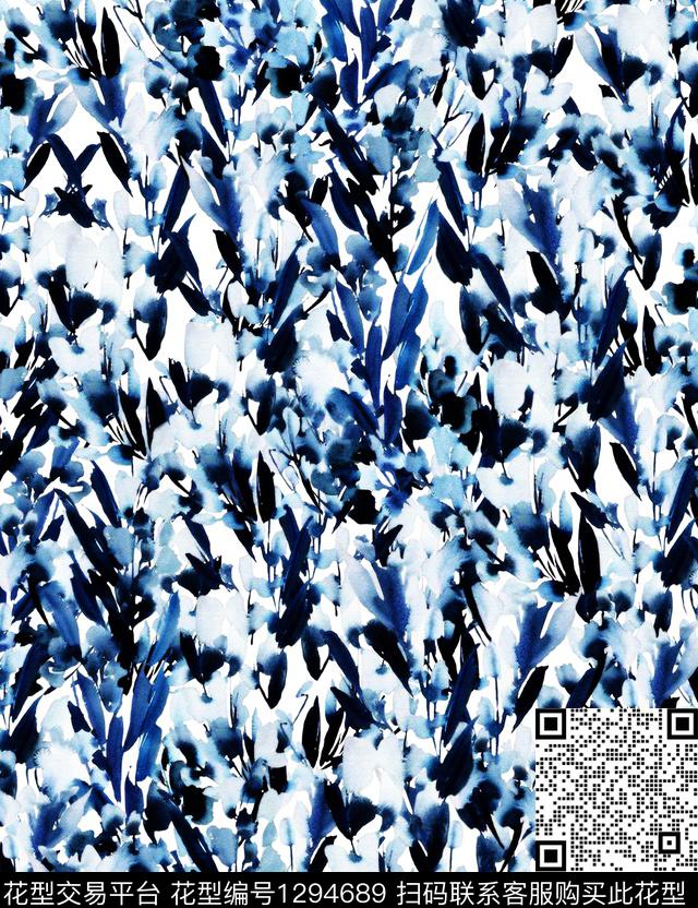 趋势华亿平台花卉抽象数码印花华亿平台下载（图片编号: 1294689） - 瓦栏（Walan）