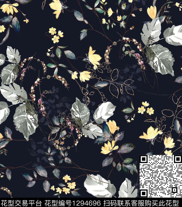 花卉欧美休闲数码印花华亿平台下载（图片编号: 1294696） - 瓦栏（Walan）