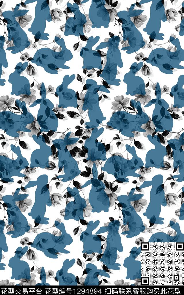 趋势华亿平台花瓶动物数码印花华亿平台下载（图片编号: 1294894） - 瓦栏（Walan）