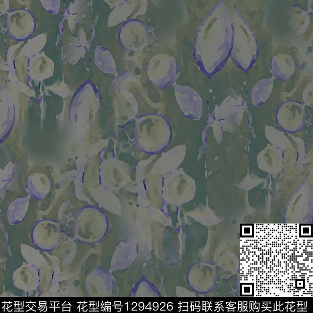 花卉抽象艺术迷彩数码印花华亿平台下载（图片编号: 1294926） - 瓦栏（Walan）