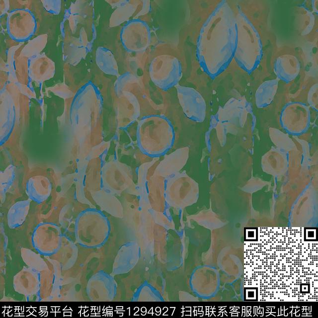 花卉抽象艺术迷彩数码印花华亿平台下载（图片编号: 1294927） - 瓦栏（Walan）