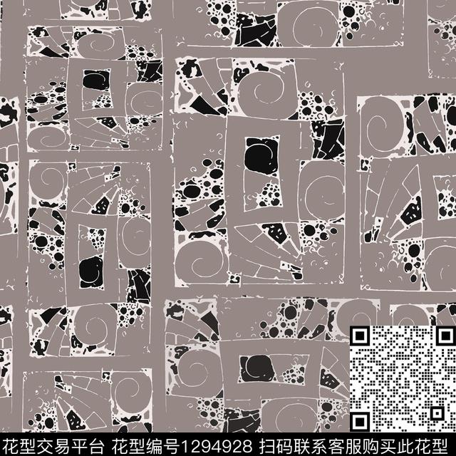 几何手绘线条笔触螺旋线传统印花华亿平台下载（图片编号: 1294928） - 瓦栏（Walan）