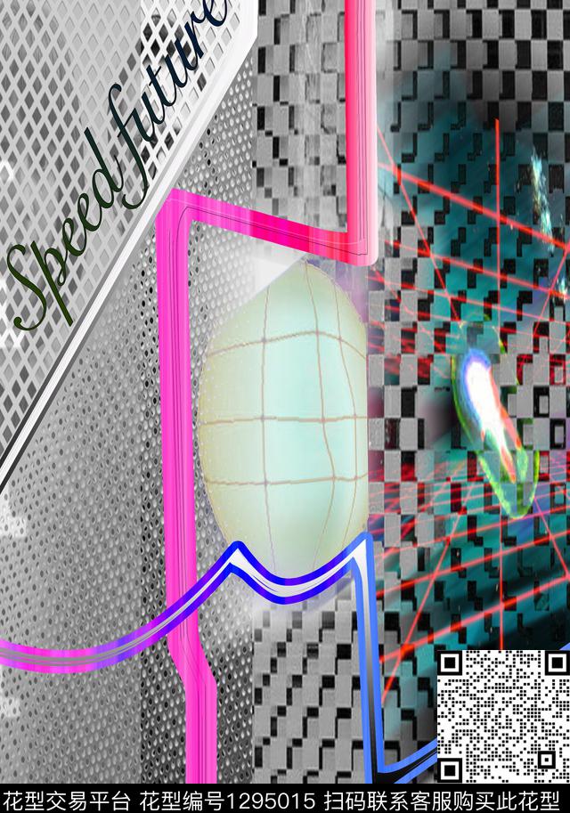 复古几何大牌风数码印花华亿平台下载（图片编号: 1295015） - 瓦栏（Walan）