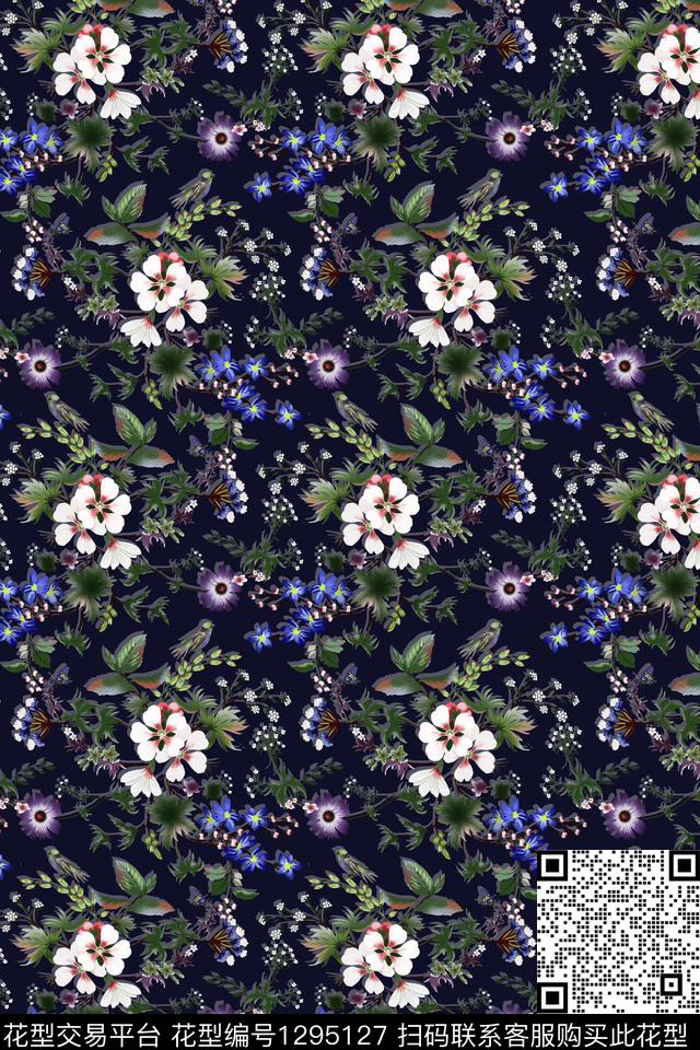 花卉春夏华亿平台少女数码印花华亿平台下载（图片编号: 1295127） - 瓦栏（Walan）