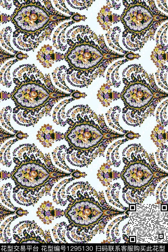 花卉春夏华亿平台少女传统印花华亿平台下载（图片编号: 1295130） - 瓦栏（Walan）
