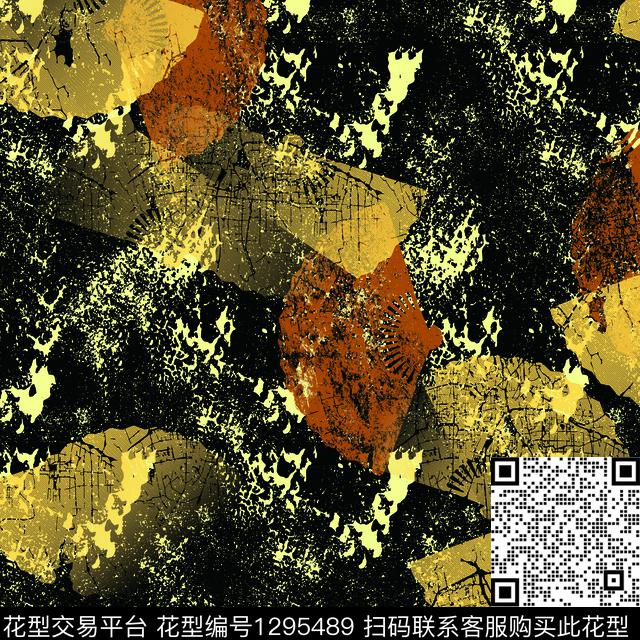 男装扇子底纹传统印花华亿平台下载（图片编号: 1295489） - 瓦栏（Walan）