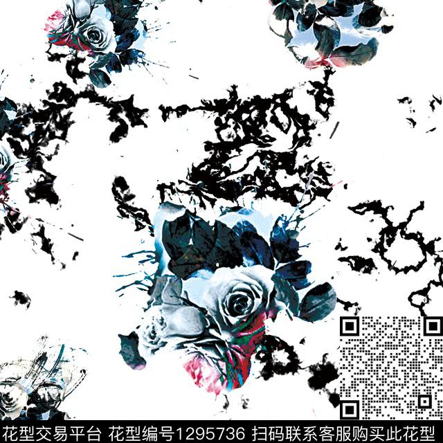 树枝花卉绿植树叶数码印花华亿平台下载（图片编号: 1295736） - 瓦栏（Walan）