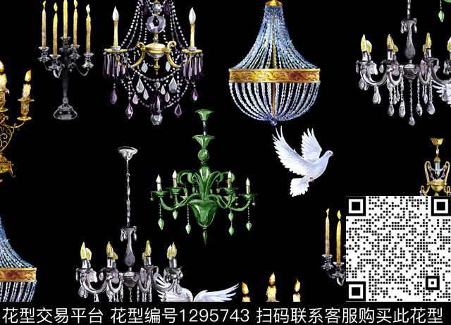 简约大牌风欧美数码印花华亿平台下载（图片编号: 1295743） - 瓦栏（Walan）