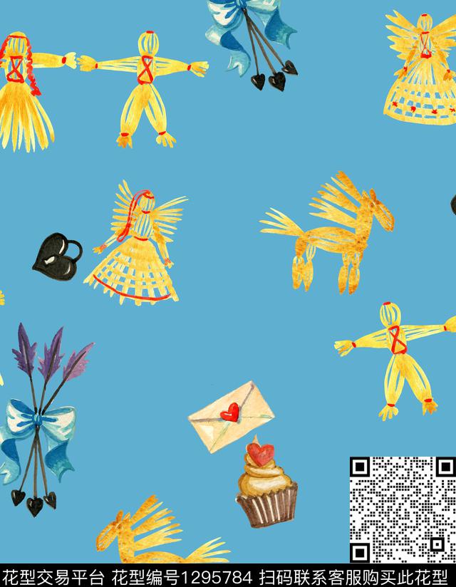 简约大牌风欧美数码印花华亿平台下载（图片编号: 1295784） - 瓦栏（Walan）