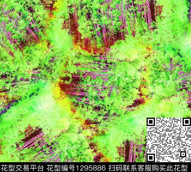 趋势华亿平台雪纺大牌风数码印花华亿平台下载（图片编号: 1295886） - 瓦栏（Walan）