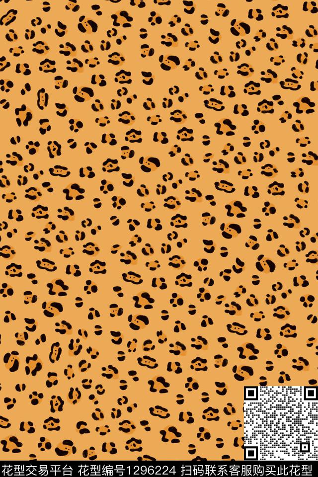 卡通动物复古豹纹传统印花华亿平台下载（图片编号: 1296224） - 瓦栏（Walan）