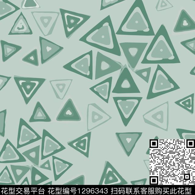 三角形几何密铺几何传统印花华亿平台下载（图片编号: 1296343） - 瓦栏（Walan）