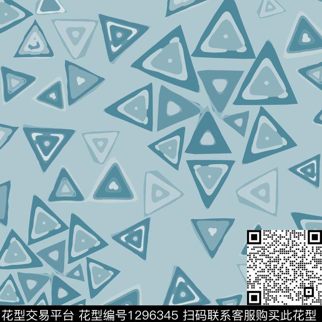 三角形几何密铺几何传统印花华亿平台下载（图片编号: 1296345） - 瓦栏（Walan）