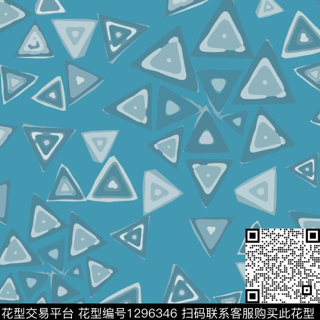 三角形几何密铺几何传统印花华亿平台下载（图片编号: 1296346） - 瓦栏（Walan）