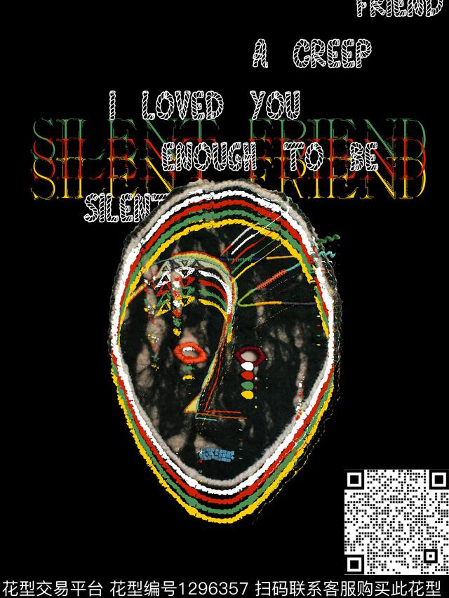 涂鸦潮牌大牌风数码印花华亿平台下载（图片编号: 1296357） - 瓦栏（Walan）