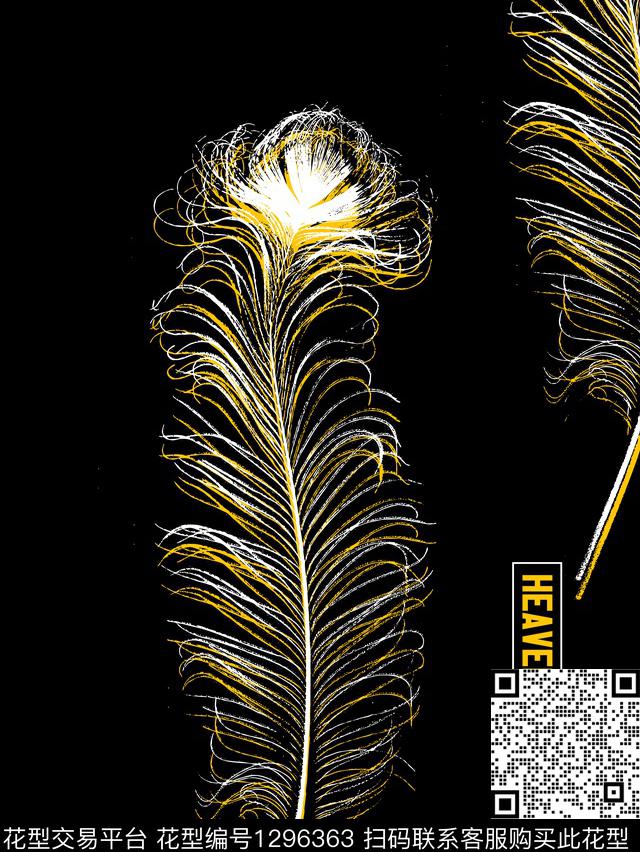 羽毛潮牌大牌风传统印花华亿平台下载（图片编号: 1296363） - 瓦栏（Walan）