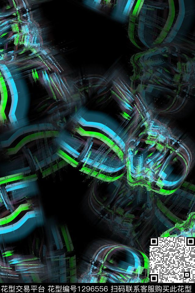 大牌男装数码科技几何炫酷数码印花华亿平台下载（图片编号: 1296556） - 瓦栏（Walan）