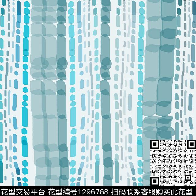 几何条纹混搭手绘线条笔触数码印花华亿平台下载（图片编号: 1296768） - 瓦栏（Walan）